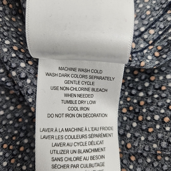 Ben Sherman Stretch Slim Fit Shirt Navy Polka Dot Short Sleeve Button Collared - Picture 8 of 8